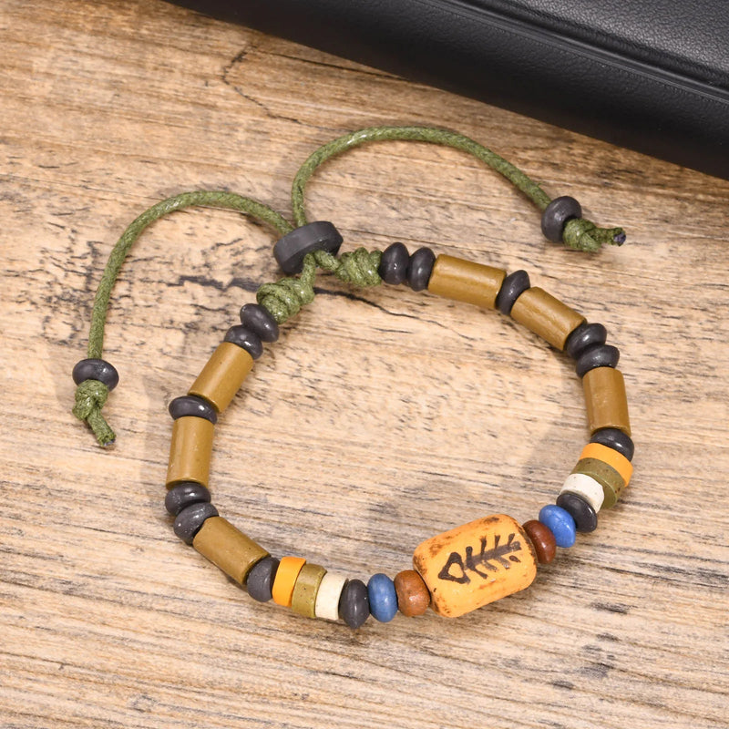 Mix pulseira Masculina madeira