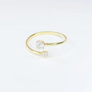 Anel Feminino Ajustável Banhado a Ouro