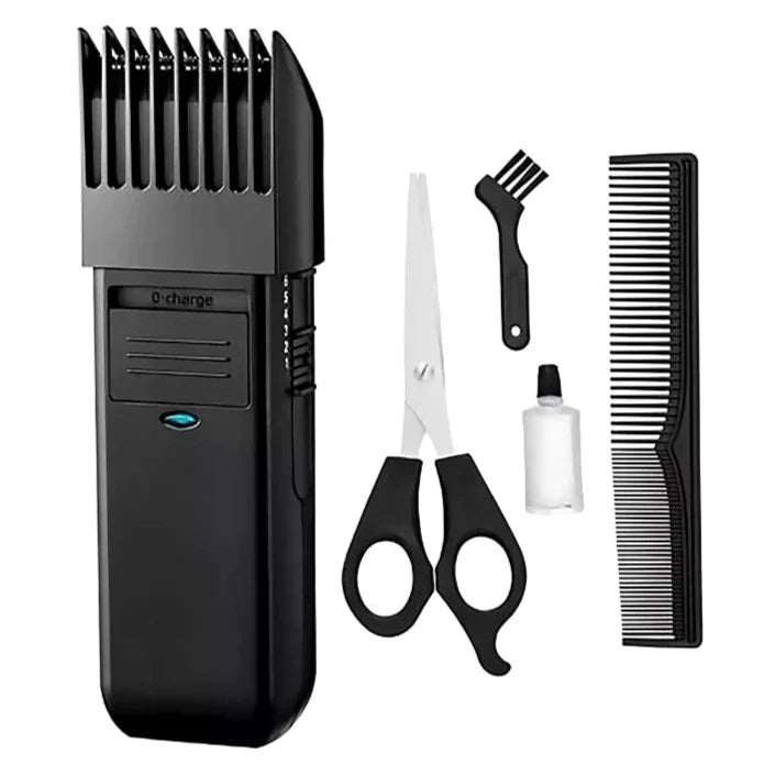 Máquina de Cortar Cabelo Profissional e Barbeador Elétrico Preto