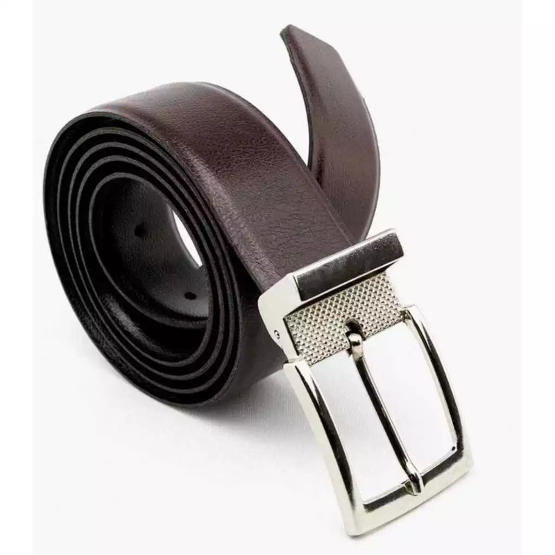 Cinto Masculino em Couro Legítimo Preto e Marrom