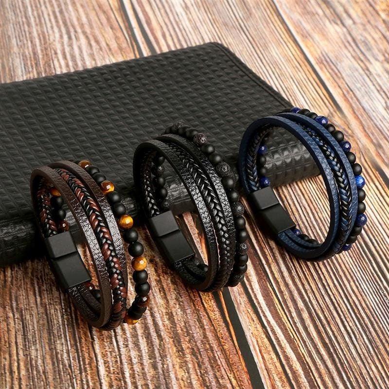 Pulseira THE MAN Em Couro De Qualidade Premium